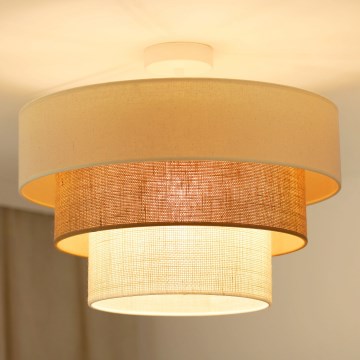 Brilagi - Żyrandol natynkowy DENVER LUNETA 1xE27/15W/230V śr. 45 cm beżowy/brązowy/kremowy
