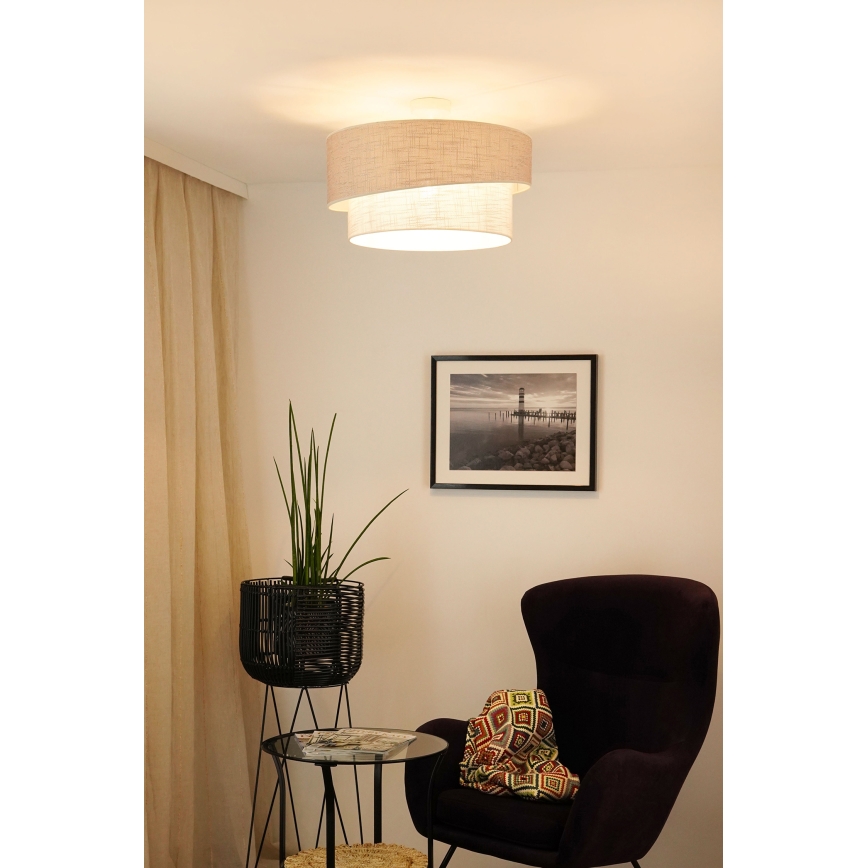 Brilagi - Żyrandol natynkowy DOVER SHINE 1xE27/15W/230V śr. 50 cm szary/kremowy