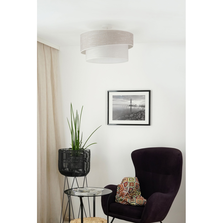 Brilagi - Żyrandol natynkowy DOVER SHINE 1xE27/15W/230V śr. 50 cm szary/kremowy