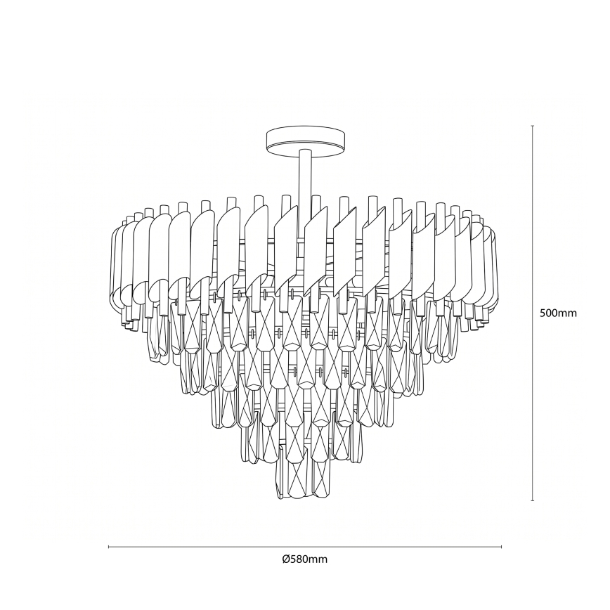 BRILAGI - Żyrandol natynkowy ECLIPSE 9xE14/10W/230V śr. 58 cm złoty