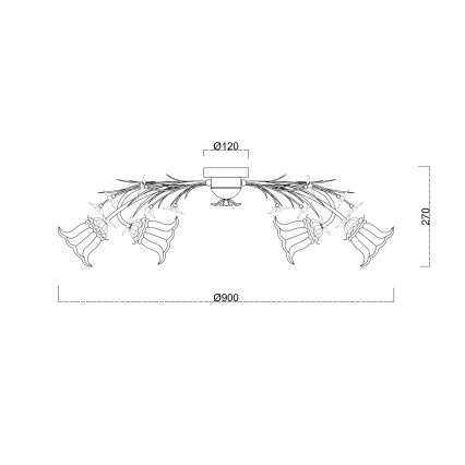 Brilagi - Żyrandol natynkowy FLORA 6xE14/60W/230V