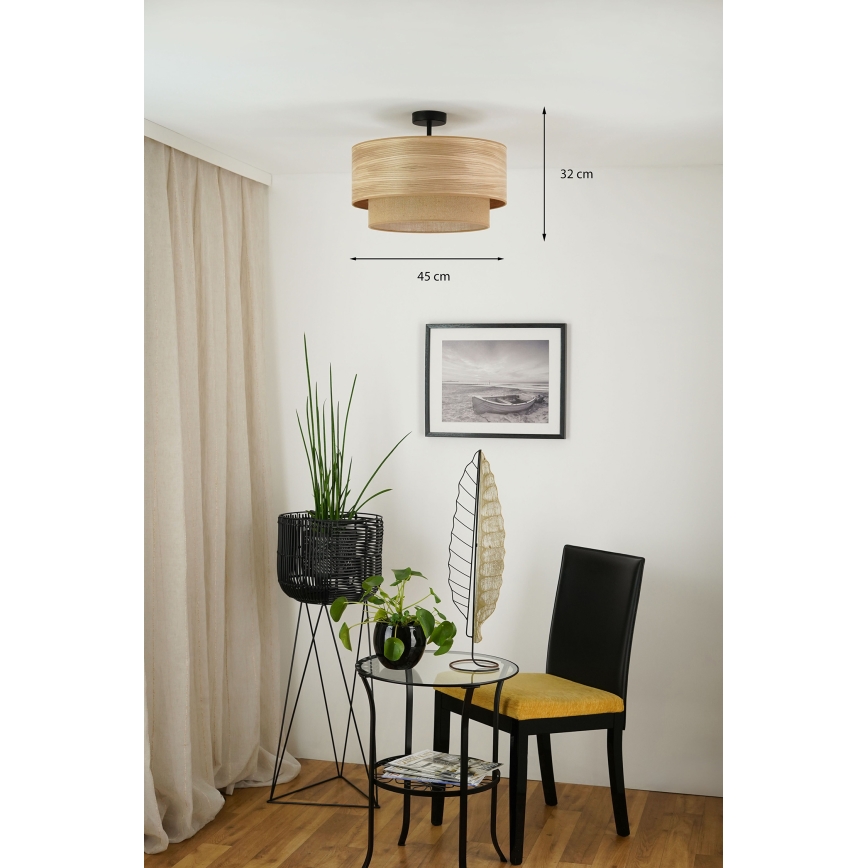 Brilagi - Żyrandol natynkowy MONTANA BOHO 1xE27/15W/230V śr. 45 cm brązowy