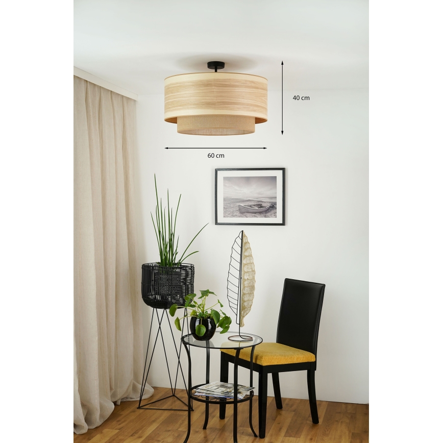 Brilagi - Żyrandol natynkowy MONTANA BOHO 1xE27/15W/230V śr. 60 cm brązowy