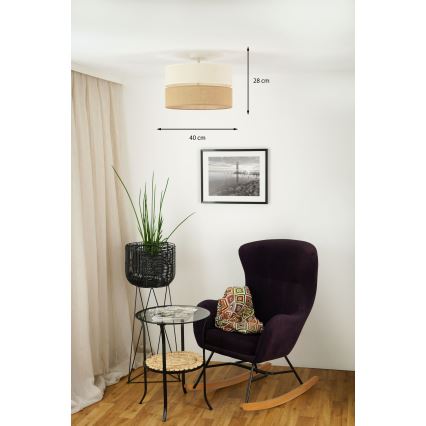 Brilagi - Żyrandol natynkowy ROYAL YUTE 1xE27/15W/230V śr. 40 cm beżowy/kremowy