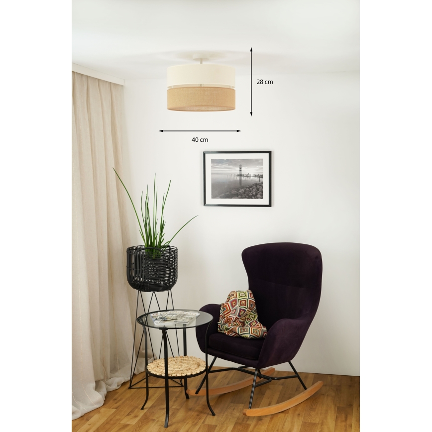Brilagi - Żyrandol natynkowy ROYAL YUTE 1xE27/15W/230V śr. 40 cm beżowy/kremowy