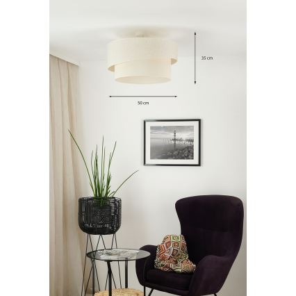 Brilagi - Żyrandol natynkowy SHINE 1xE27/15W/230V śr. 50 cm kremowy