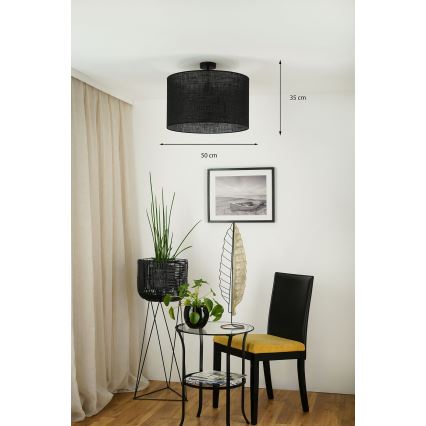 Brilagi - Żyrandol natynkowy TUBES ROLLER 1xE27/15W/230V śr. 50 cm czarny