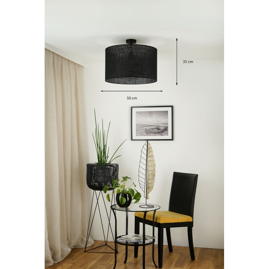 Brilagi - Żyrandol natynkowy TUBES ROLLER 1xE27/15W/230V śr. 50 cm czarny