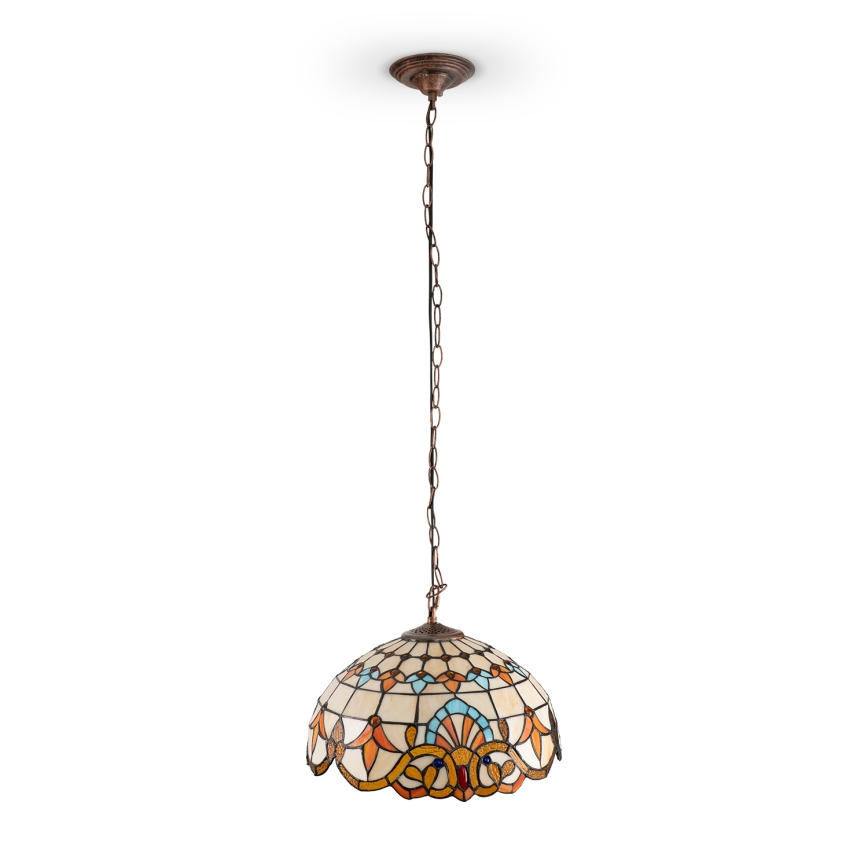 Brilagi - Żyrandol Tiffany witrażowy na łańcuchu MIRABELLA 1xE27/60W/230V śr. 40 cm
