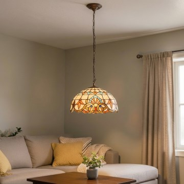 Brilagi - Żyrandol Tiffany witrażowy na łańcuchu MIRABELLA 1xE27/60W/230V śr. 40 cm