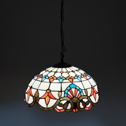 Brilagi - Żyrandol Tiffany witrażowy na łańcuchu MIRABELLA 1xE27/60W/230V śr. 40 cm