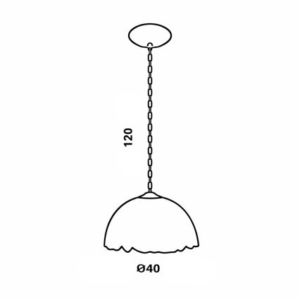 Brilagi - Żyrandol Tiffany witrażowy na łańcuchu SUNFLOWER 1xE27/60W/230V Ø 40 cm