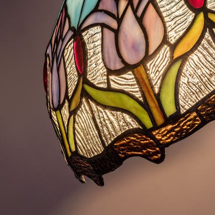 Brilagi - żyrandol witrażowy Tiffany na łańcuchu LORAS 2xE27/60W/230V