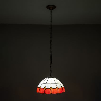 Brilagi - żyrandol witrażowy Tiffany na łańcuchu SIENNA 1xE27/60W/230V śr. 40 cm