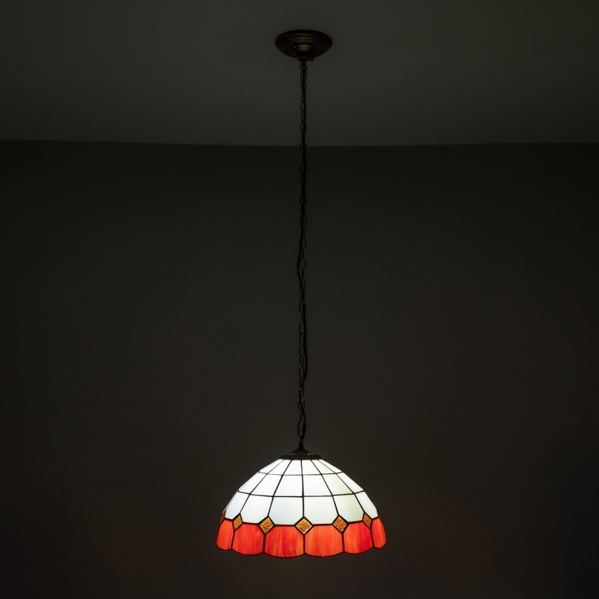 Brilagi - żyrandol witrażowy Tiffany na łańcuchu SIENNA 1xE27/60W/230V śr. 40 cm