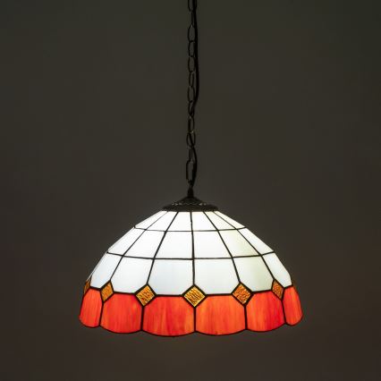 Brilagi - żyrandol witrażowy Tiffany na łańcuchu SIENNA 1xE27/60W/230V śr. 40 cm