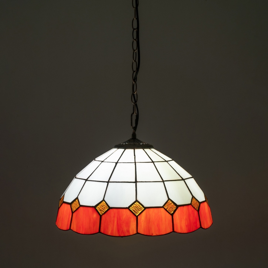 Brilagi - żyrandol witrażowy Tiffany na łańcuchu SIENNA 1xE27/60W/230V śr. 40 cm