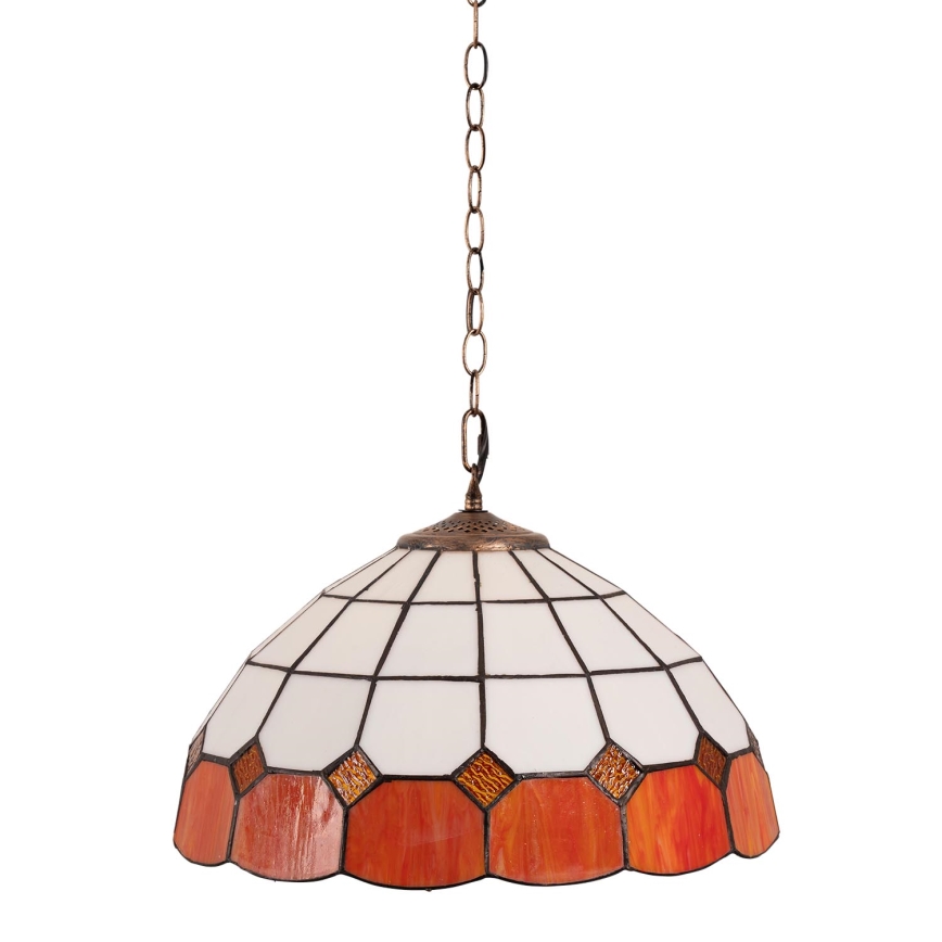Brilagi - żyrandol witrażowy Tiffany na łańcuchu SIENNA 1xE27/60W/230V śr. 40 cm