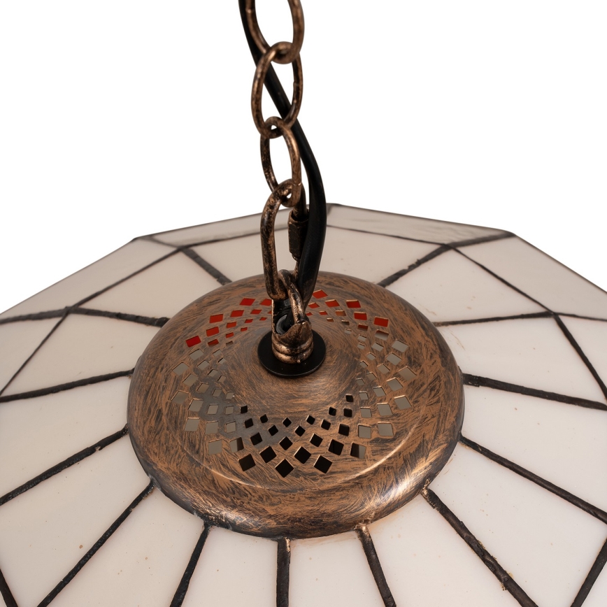 Brilagi - żyrandol witrażowy Tiffany na łańcuchu SIENNA 1xE27/60W/230V śr. 40 cm