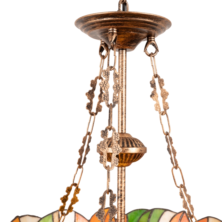 Brilagi - żyrandol witrażowy Tiffany na łańcuchu SUNFLOWER 3xE27/60W/230V śr. 50 cm
