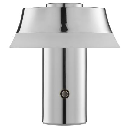 Brilliant - LED ściemnialna ładowalna dotykowa lampa stołowa KINICH LED/2,5W/5V 2700K 2600 mAh błyszczący chrom