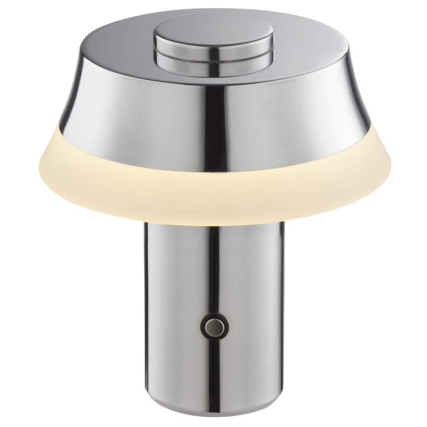 Brilliant - LED ściemnialna ładowalna dotykowa lampa stołowa KINICH LED/2,5W/5V 2700K 2600 mAh błyszczący chrom