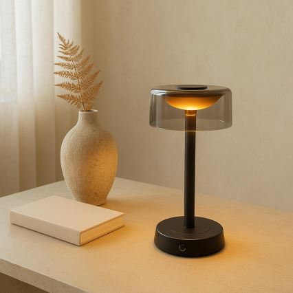 Brilliant - LED ściemnialna, ładowalna, dotykowa lampa stołowa zewnętrzna RAZOR LED/2,5W/5V 2700K 2600 mAh IP44 czarna