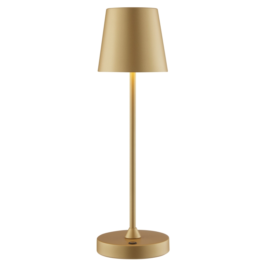 Brilliant - ściemnialna, ładowalna, dotykowa lampa stołowa zewnętrzna ELORA LED/2,5W/5V 2700K 2600 mAh IP44 złota