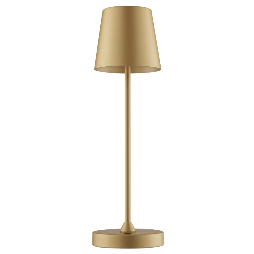 Brilliant - ściemnialna, ładowalna, dotykowa lampa stołowa zewnętrzna ELORA LED/2,5W/5V 2700K 2600 mAh IP44 złota