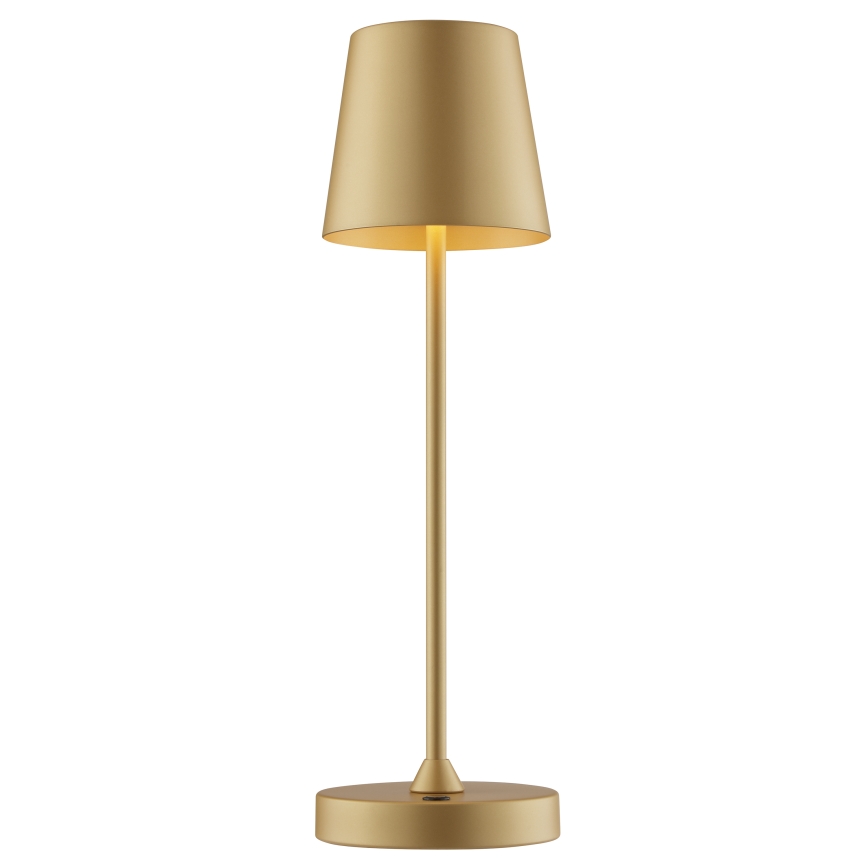 Brilliant - ściemnialna, ładowalna, dotykowa lampa stołowa zewnętrzna ELORA LED/2,5W/5V 2700K 2600 mAh IP44 złota