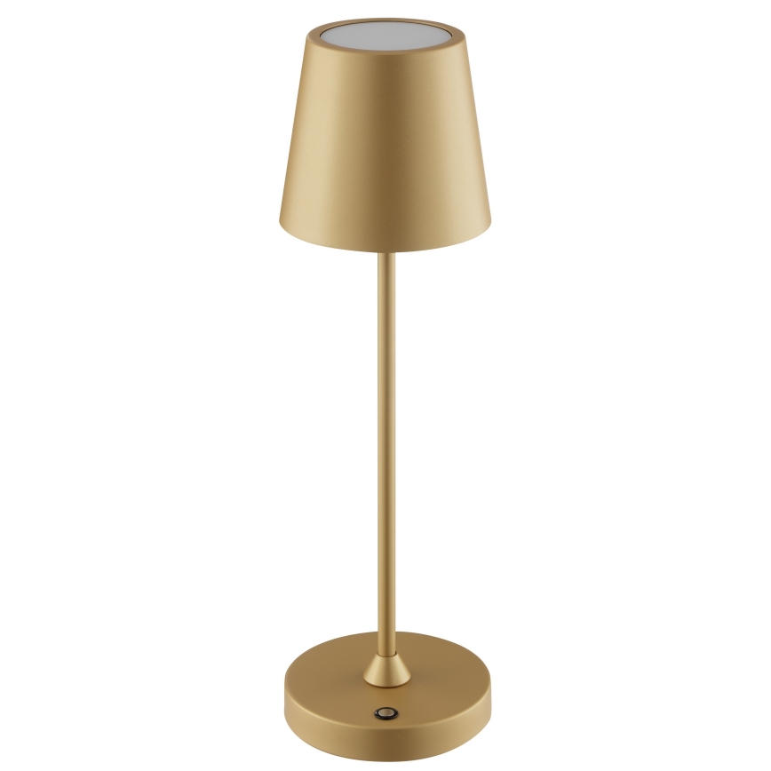 Brilliant - ściemnialna, ładowalna, dotykowa lampa stołowa zewnętrzna ELORA LED/2,5W/5V 2700K 2600 mAh IP44 złota