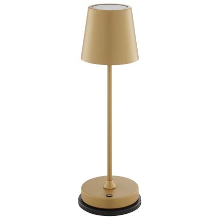 Brilliant - ściemnialna, ładowalna, dotykowa lampa stołowa zewnętrzna ELORA LED/2,5W/5V 2700K 2600 mAh IP44 złota