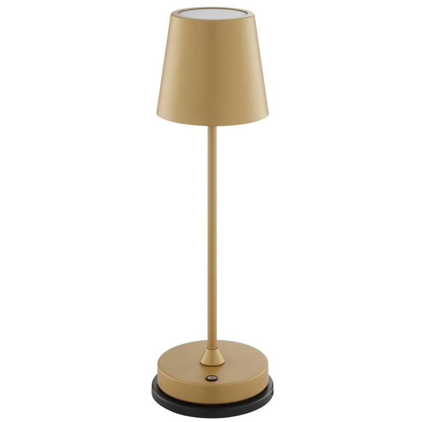 Brilliant - ściemnialna, ładowalna, dotykowa lampa stołowa zewnętrzna ELORA LED/2,5W/5V 2700K 2600 mAh IP44 złota