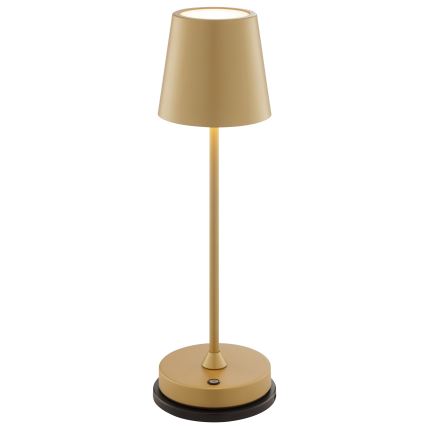 Brilliant - ściemnialna, ładowalna, dotykowa lampa stołowa zewnętrzna ELORA LED/2,5W/5V 2700K 2600 mAh IP44 złota