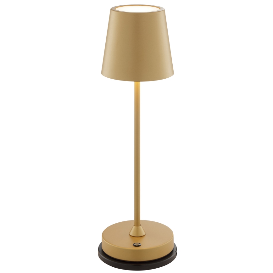 Brilliant - ściemnialna, ładowalna, dotykowa lampa stołowa zewnętrzna ELORA LED/2,5W/5V 2700K 2600 mAh IP44 złota