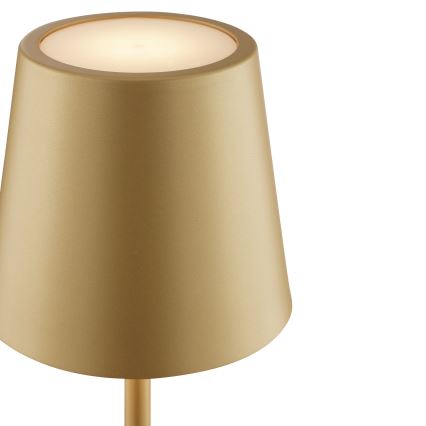 Brilliant - LED ściemnialna, ładowalna, dotykowa lampa stołowa do użytku zewnętrznego ELORA LED/2,5W/5V 2700K 2600 mAh IP44 złota