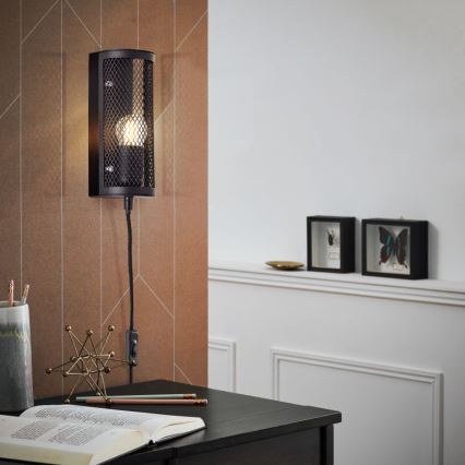 Brilliant - Kinkiet MAZE 1xE27/40W/230V czarny