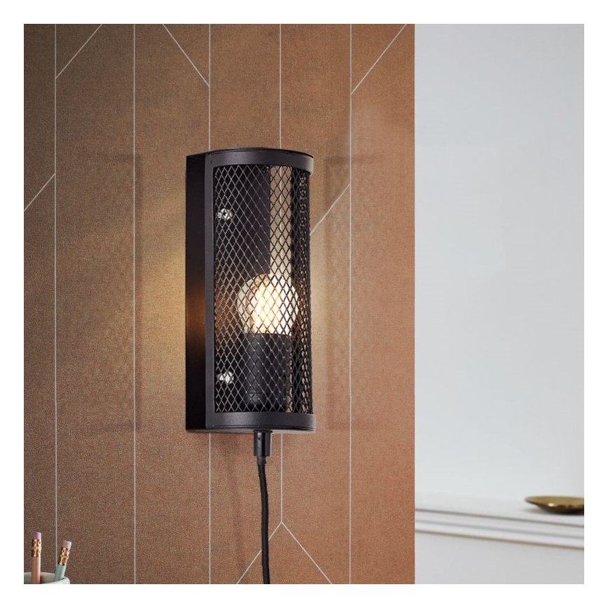 Brilliant - Kinkiet MAZE 1xE27/40W/230V czarny