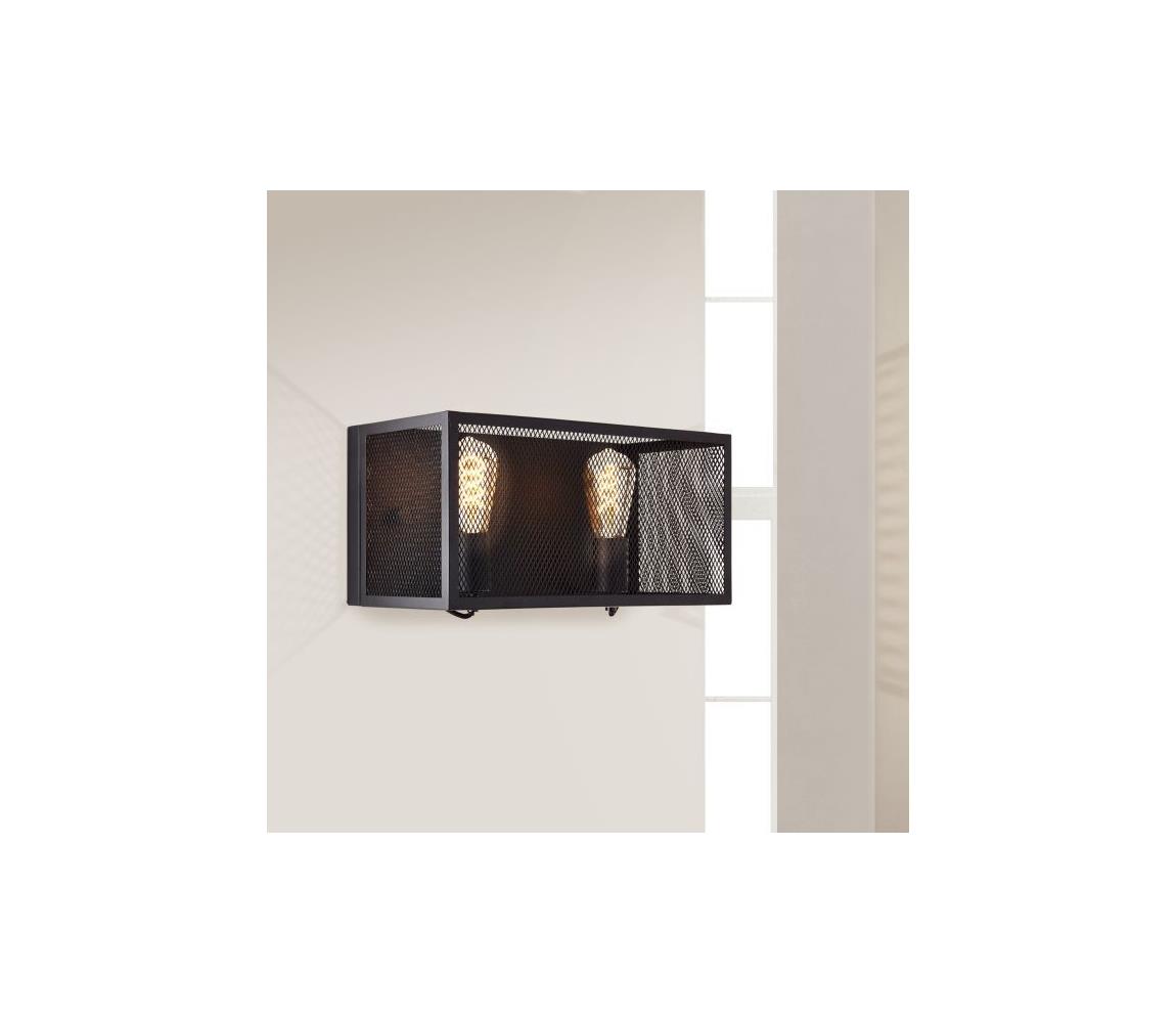 Brilliant - Kinkiet MAZE 2xE27/40W/230V czarny