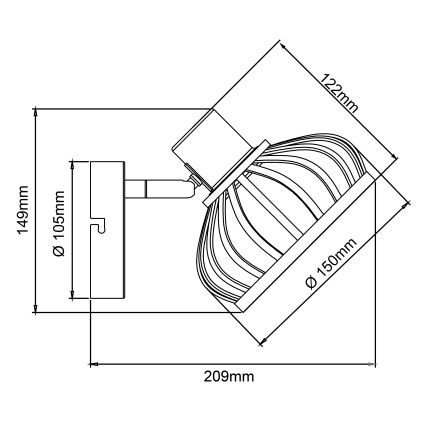 Brilliant - Kinkiet NORAH 1xE14/28W/230V bambus