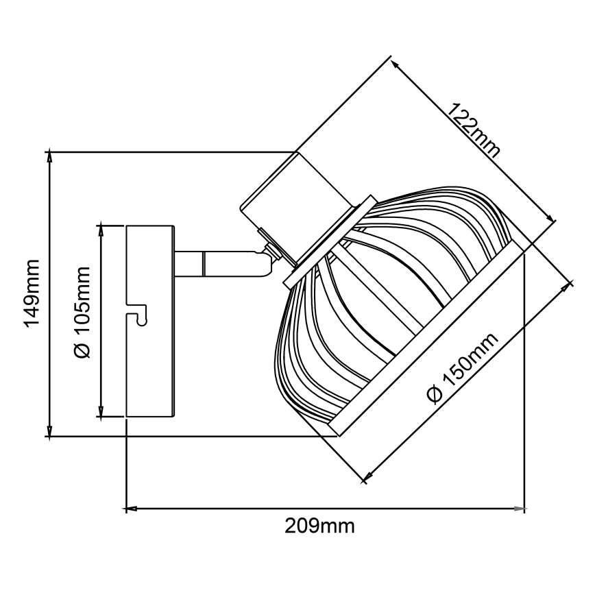 Brilliant - Kinkiet NORAH 1xE14/28W/230V bambus