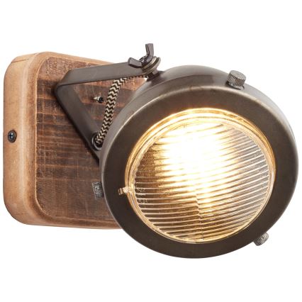 Brilliant - Kinkiet punktowy CARMEN WOOD 1xGU10/5W/230V eukaliptus