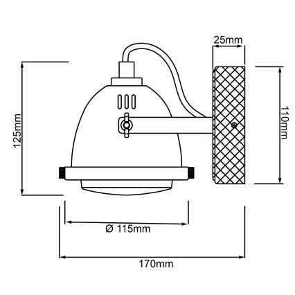 Brilliant - Kinkiet punktowy CARMEN WOOD 1xGU10/5W/230V eukaliptus