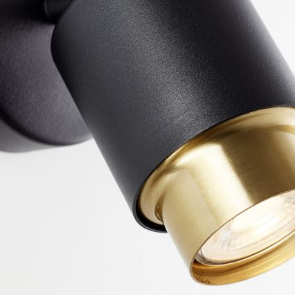 Brilliant - Kinkiet punktowy LED COVELO 1xGU10/5W/230V czarny/złoty