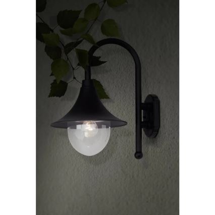 Brilliant - Kinkiet zewnętrzny BERNA 1xE27/60W/230V IP44 czarny