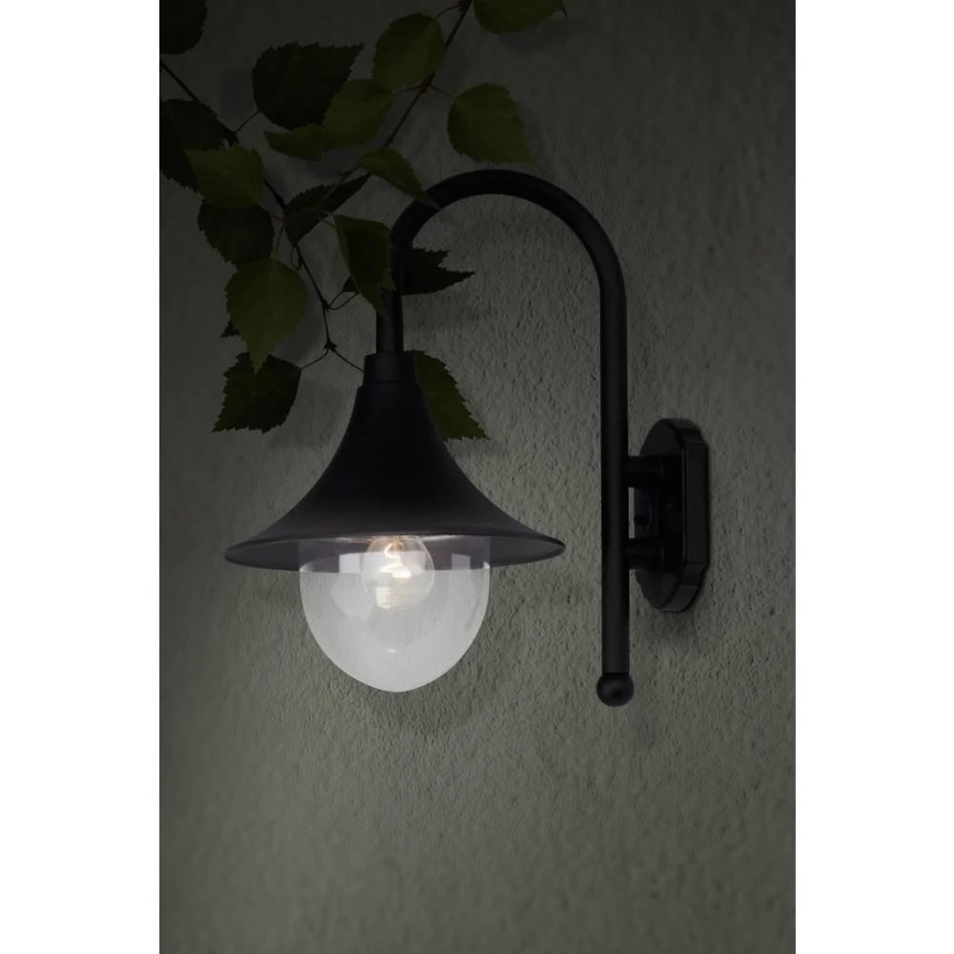 Brilliant - Kinkiet zewnętrzny BERNA 1xE27/60W/230V IP44 czarny