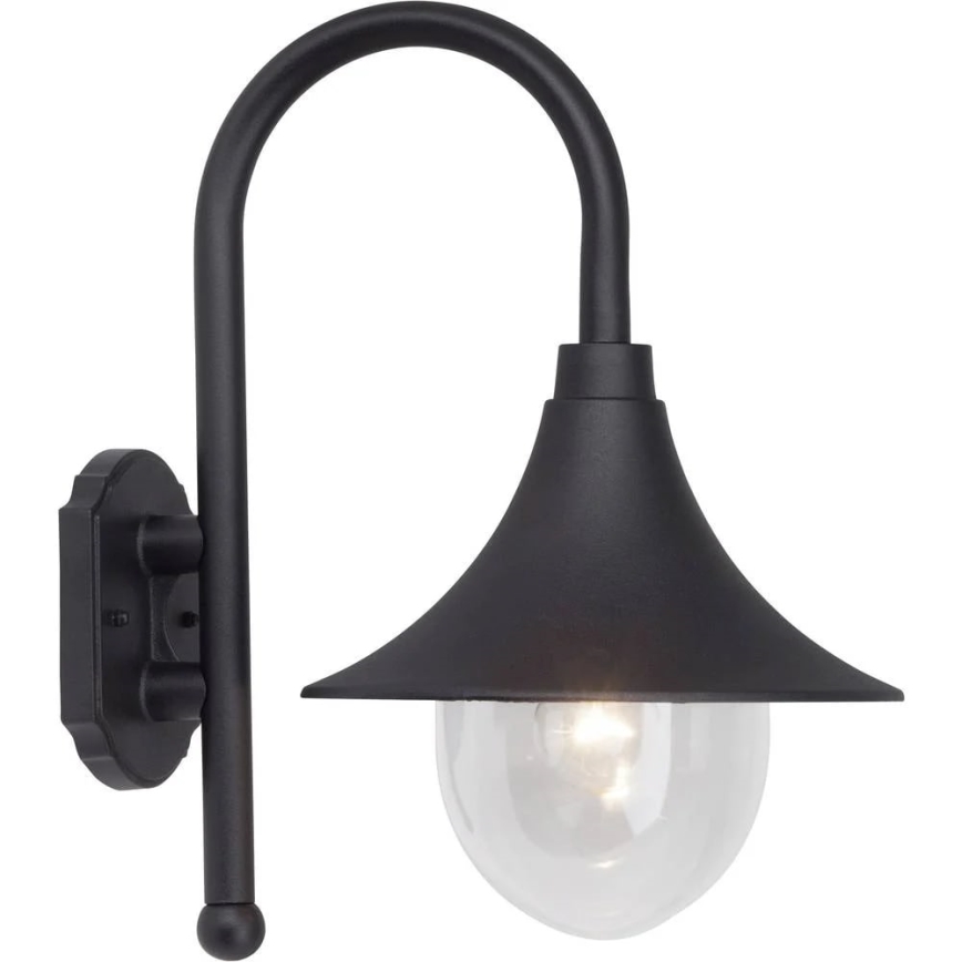 Brilliant - Kinkiet zewnętrzny BERNA 1xE27/60W/230V IP44 czarny