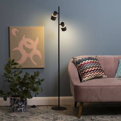 Brilliant - Lampa podłogowa CADIZ 2xGU10/10W/230V brąz