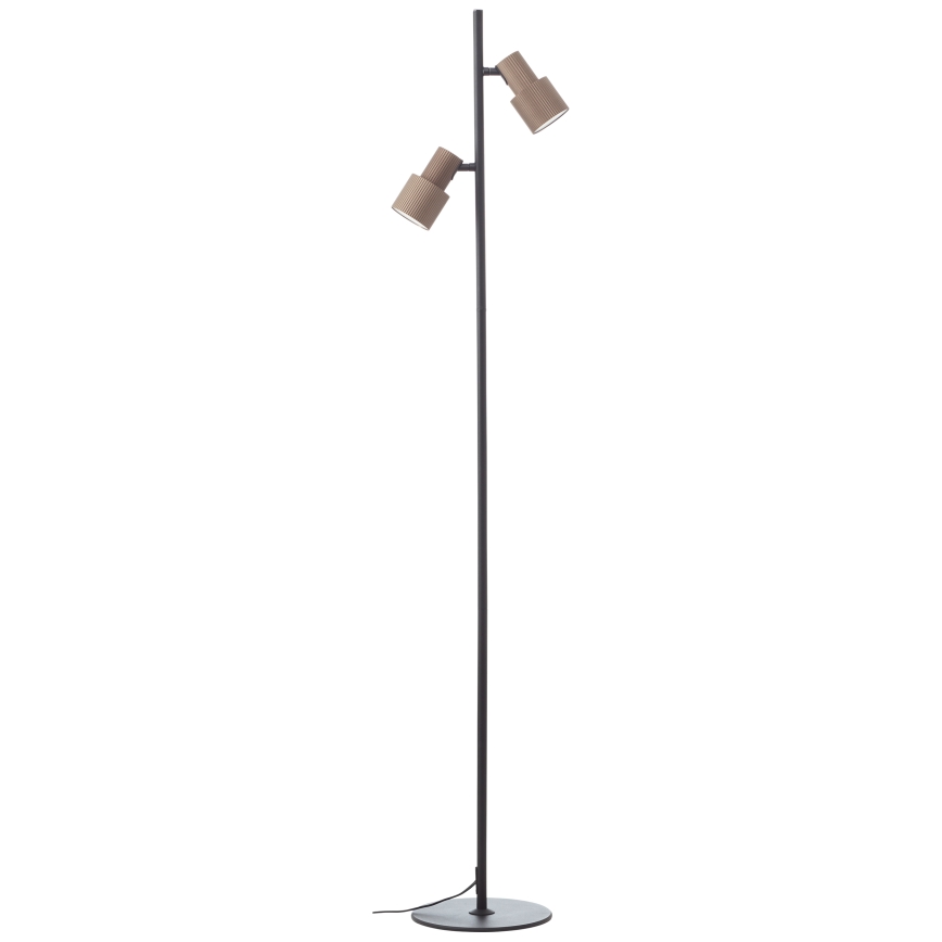 Brilliant - Lampa podłogowa CADIZ 2xGU10/10W/230V brąz
