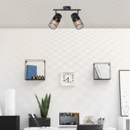 Brilliant - Lampa punktowa KAMOLO 2xE27/40W/230V czarna